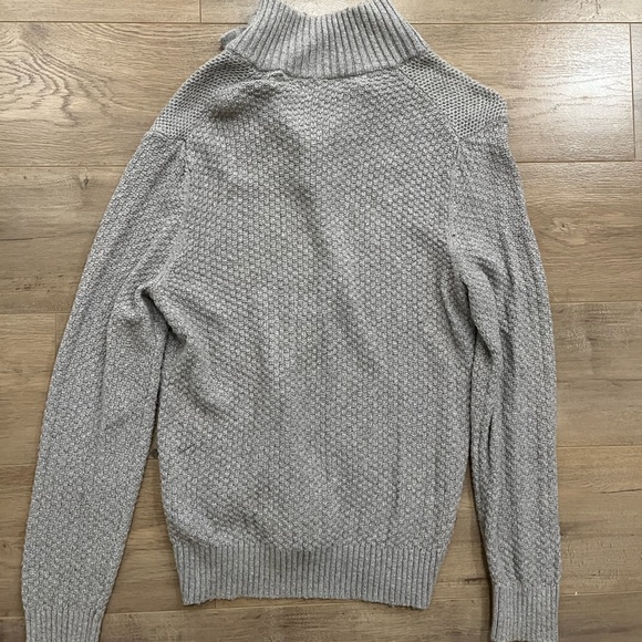 Men’s Banana Republic 1/4 Button Down Cardigan Pebbled Gray - Picture 3 of 3